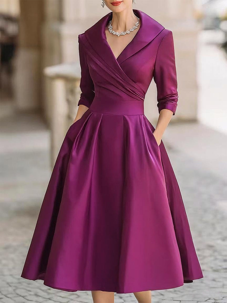 Clara Elegant Satin Dress