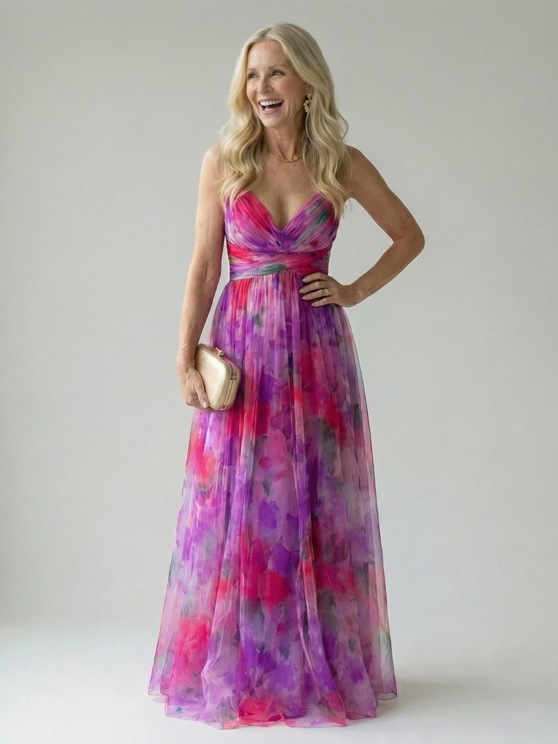 Beatrix Soft Wrap Maxi Dress - Pink