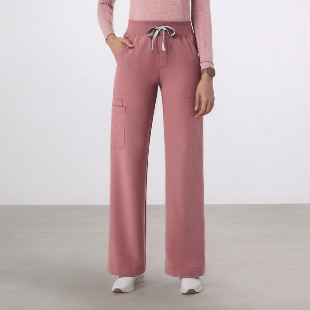 Nora High-Waisted Wide-Leg Utility Pants