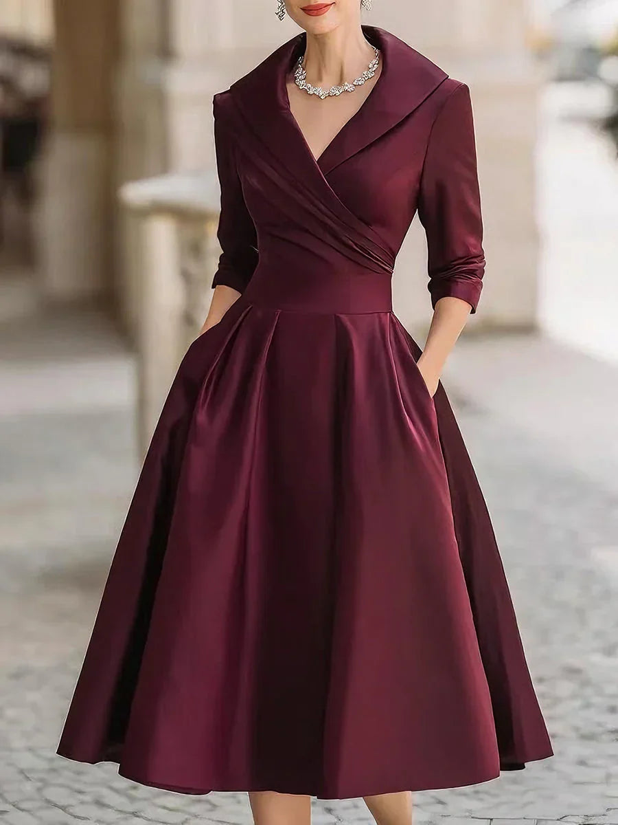 Clara Elegant Satin Dress