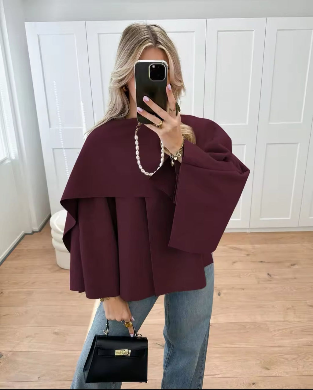 Elise Elegant Cape Coat