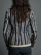 Soraya Bohemian Striped Linen Blazer