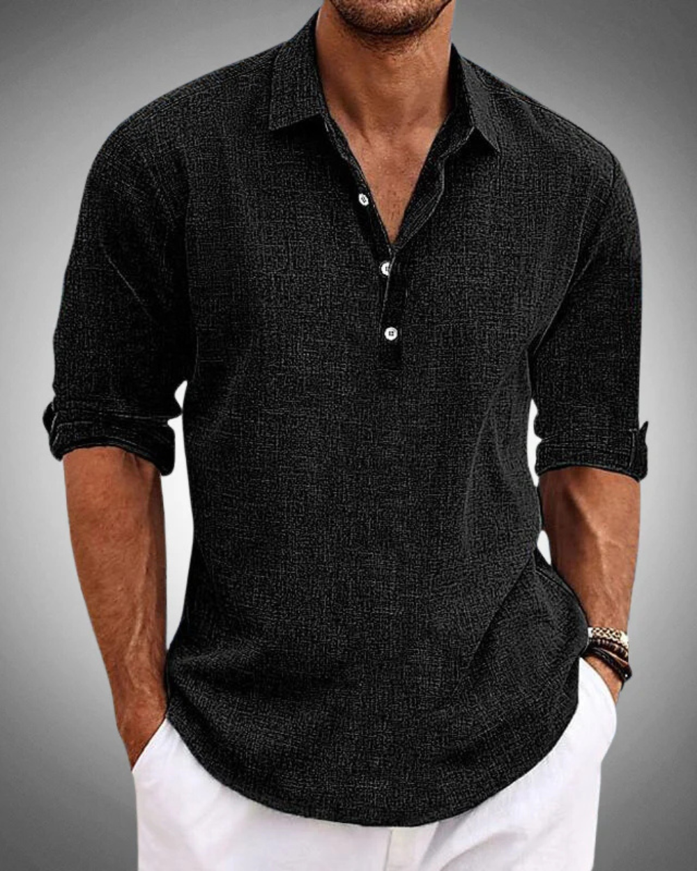Caleb shirt in Black