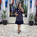 Brynlee Polka Dot Pleated Dress - Pink