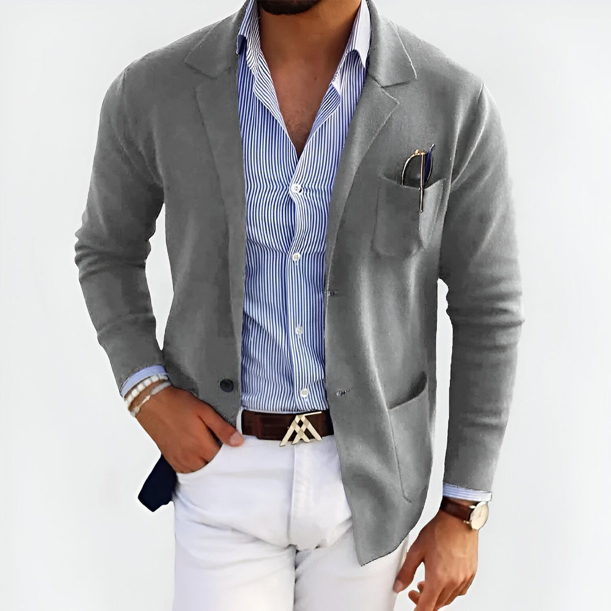 Griffin Sleek Lightweight Jacket - Gray