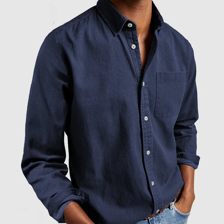 Bennett Classic Collared Shirt - Navy