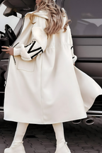 Penelope Hooded Coat with Knit Sleeves