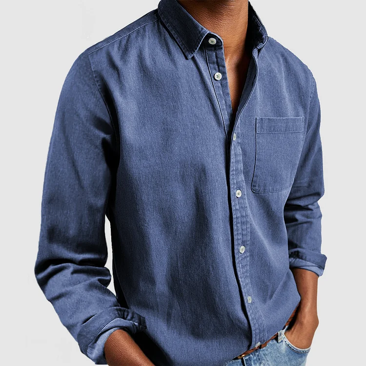 Bennett Classic Collared Shirt - Blue