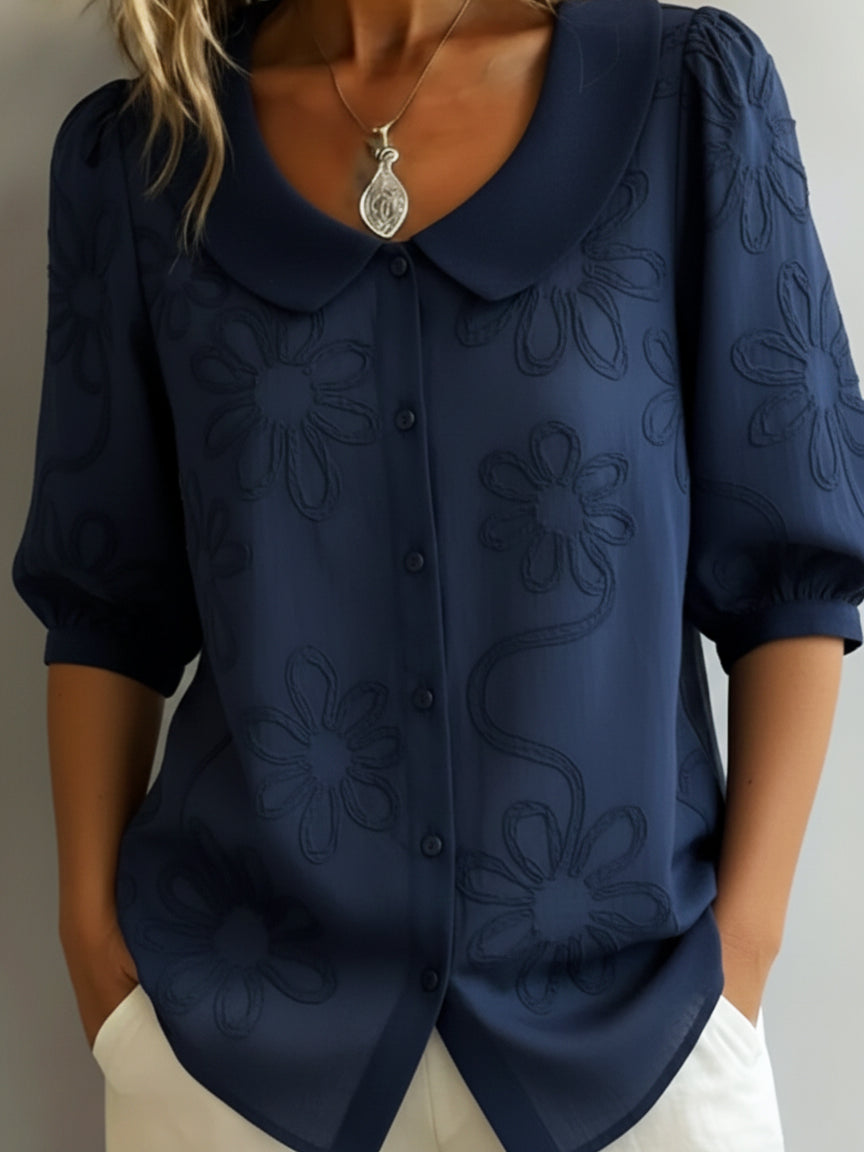 Loretta blouse in navy