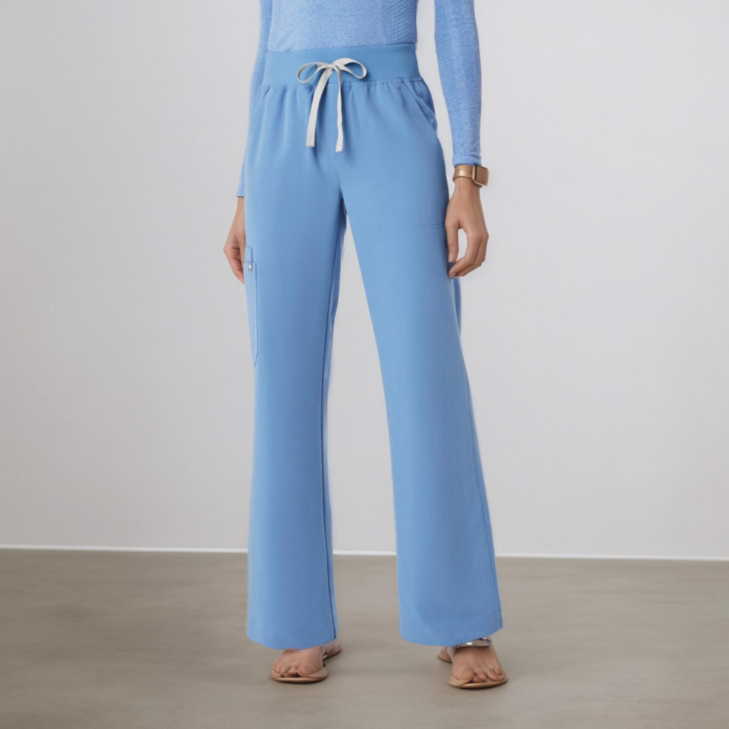 Nora High-Waisted Wide-Leg Utility Pants