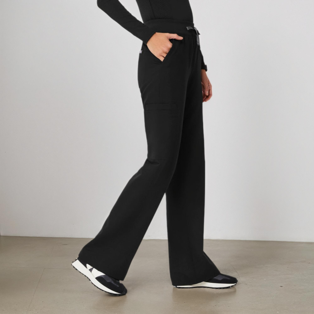 Nora High-Waisted Wide-Leg Utility Pants