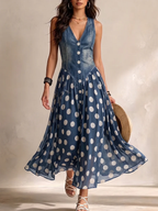 Bettina Polka Dot Chiffon Midi Dress