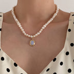 Yolanda Pearl Pendant Necklace detail