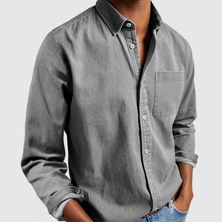 Bennett Classic Collared Shirt - Gray