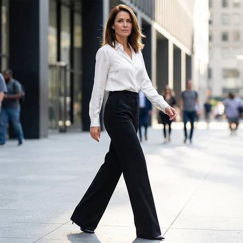 Adriana High-Waisted Suit Trousers