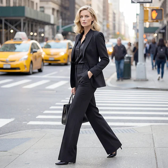 Adriana High-Waisted Suit Trousers