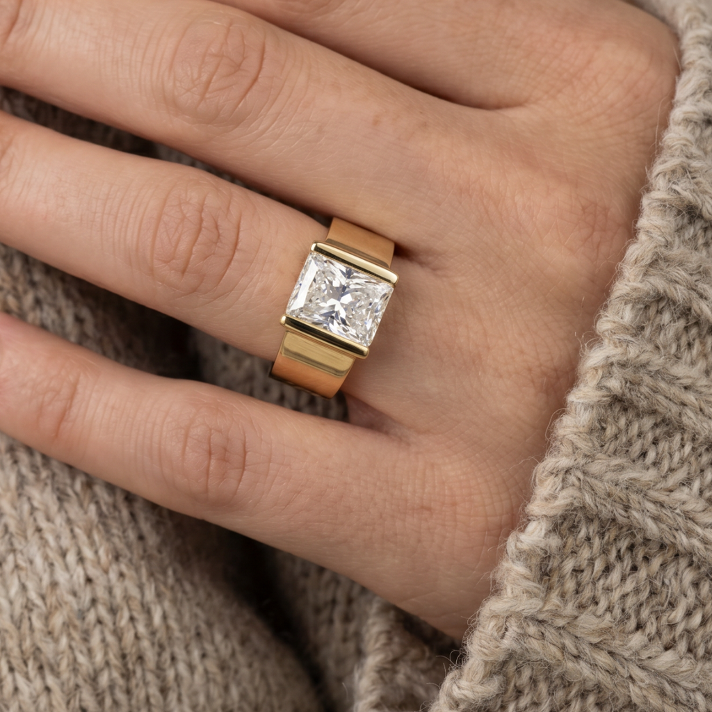 Calla Princess Cut Ring detail