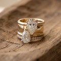 Liora Double Zirconia Drop Ring