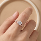 Thea Golden Flower Ring detail