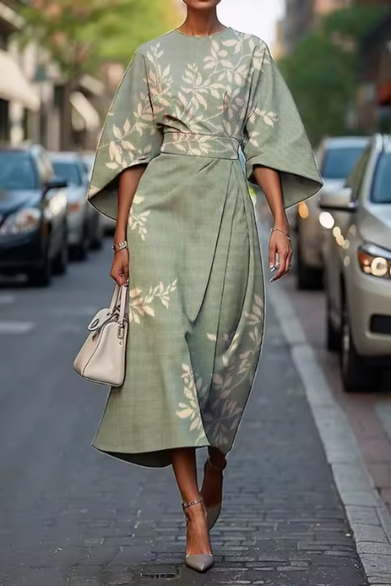 Reagan Floral Garden Dress - Green
