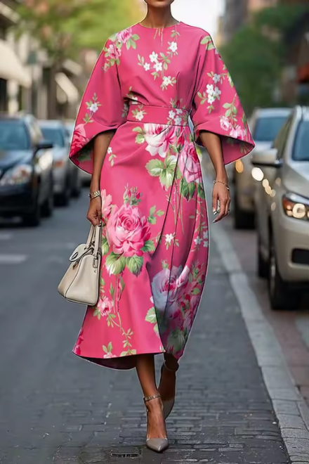 Reagan Floral Garden Dress - Pink