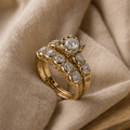 Greta Cluster Halo Ring