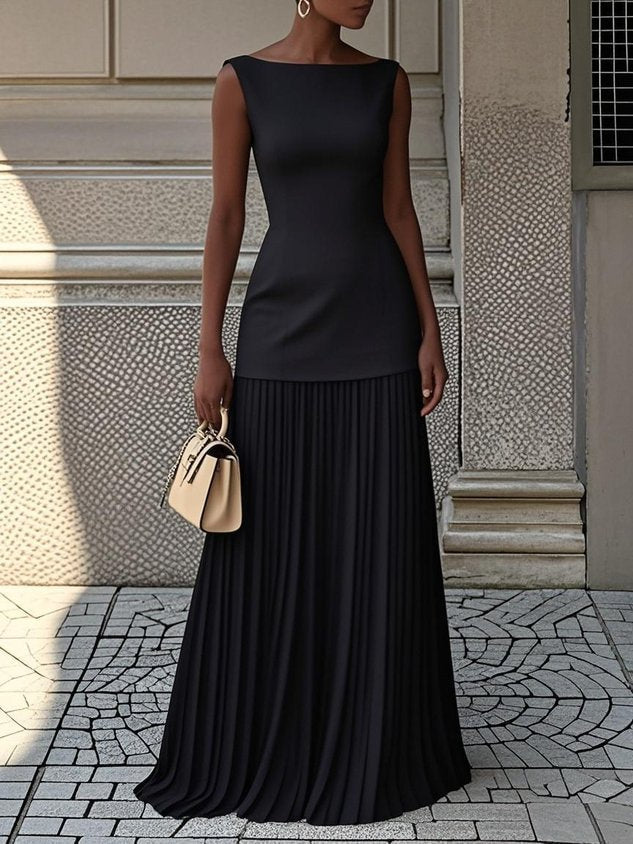 Serena Pleated Maxi Dress