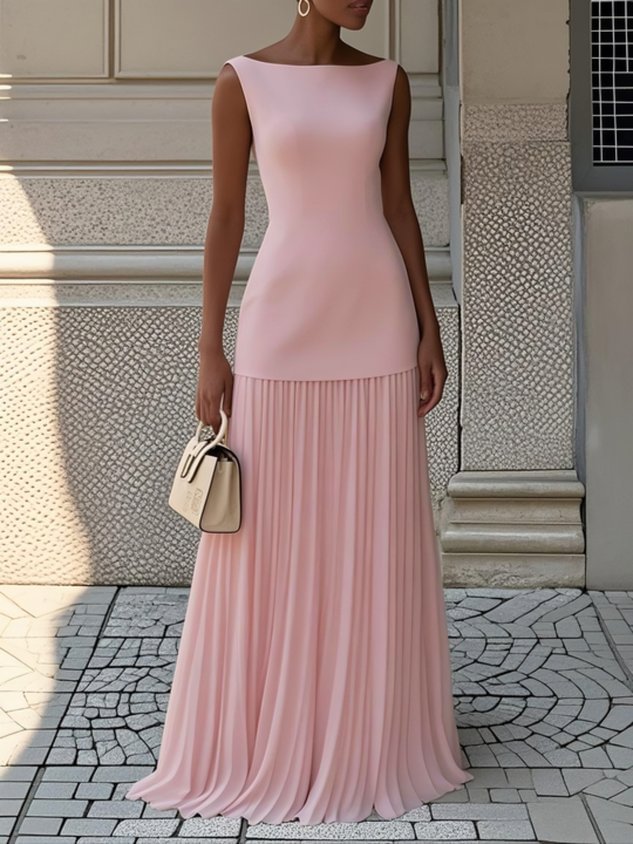 Serena Pleated Maxi Dress