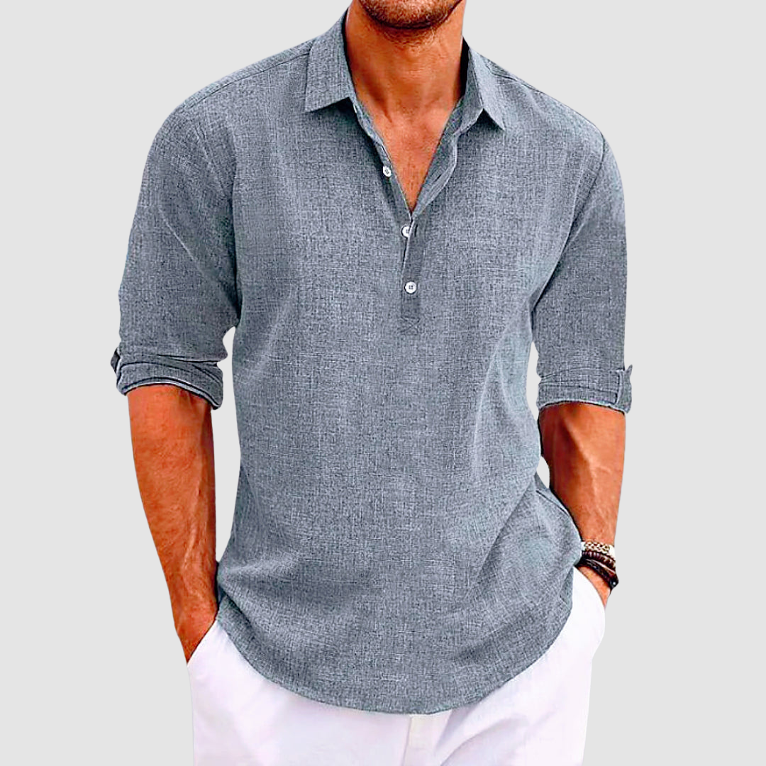 Holden Refined Collared Shirt - Gray