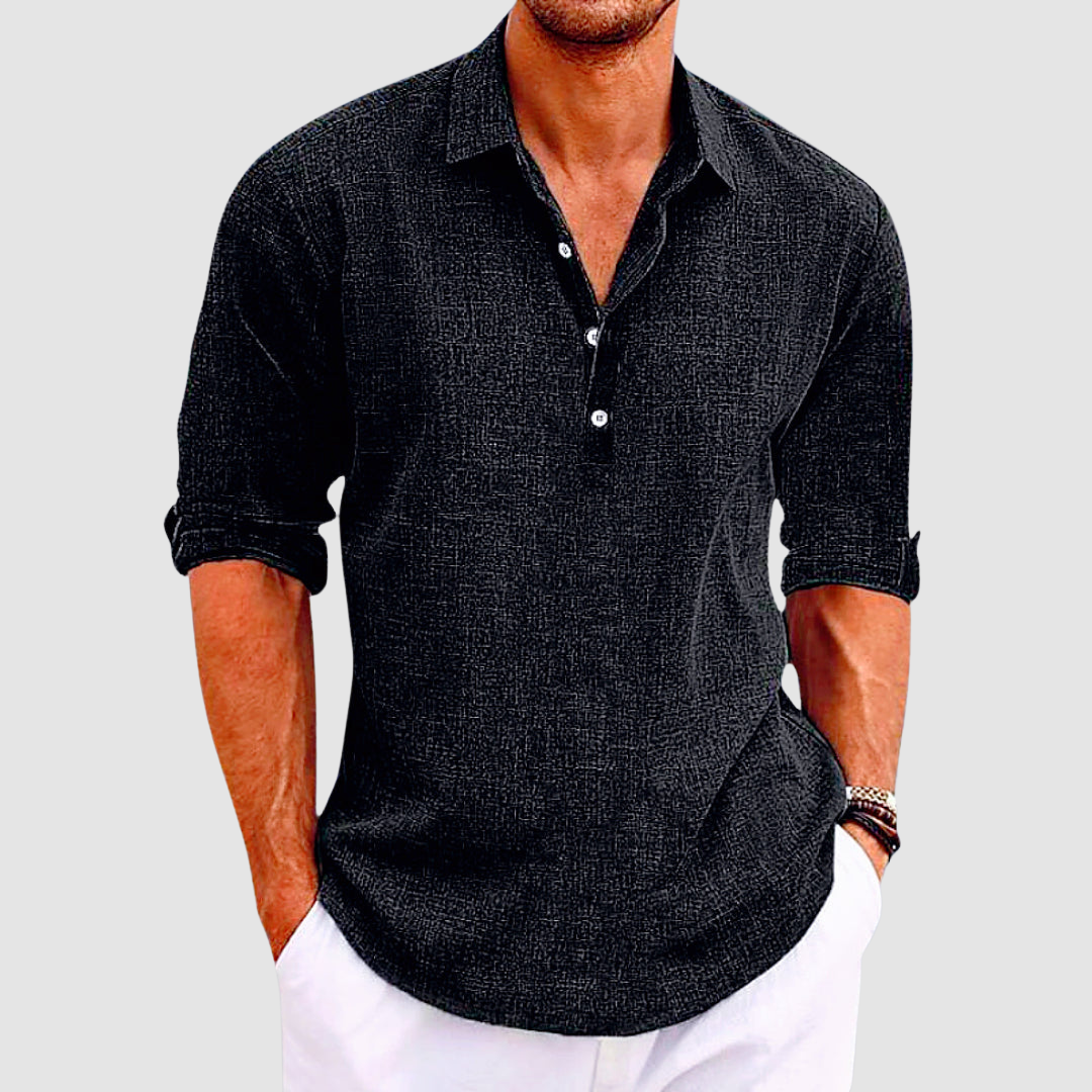 Holden Refined Collared Shirt - Black