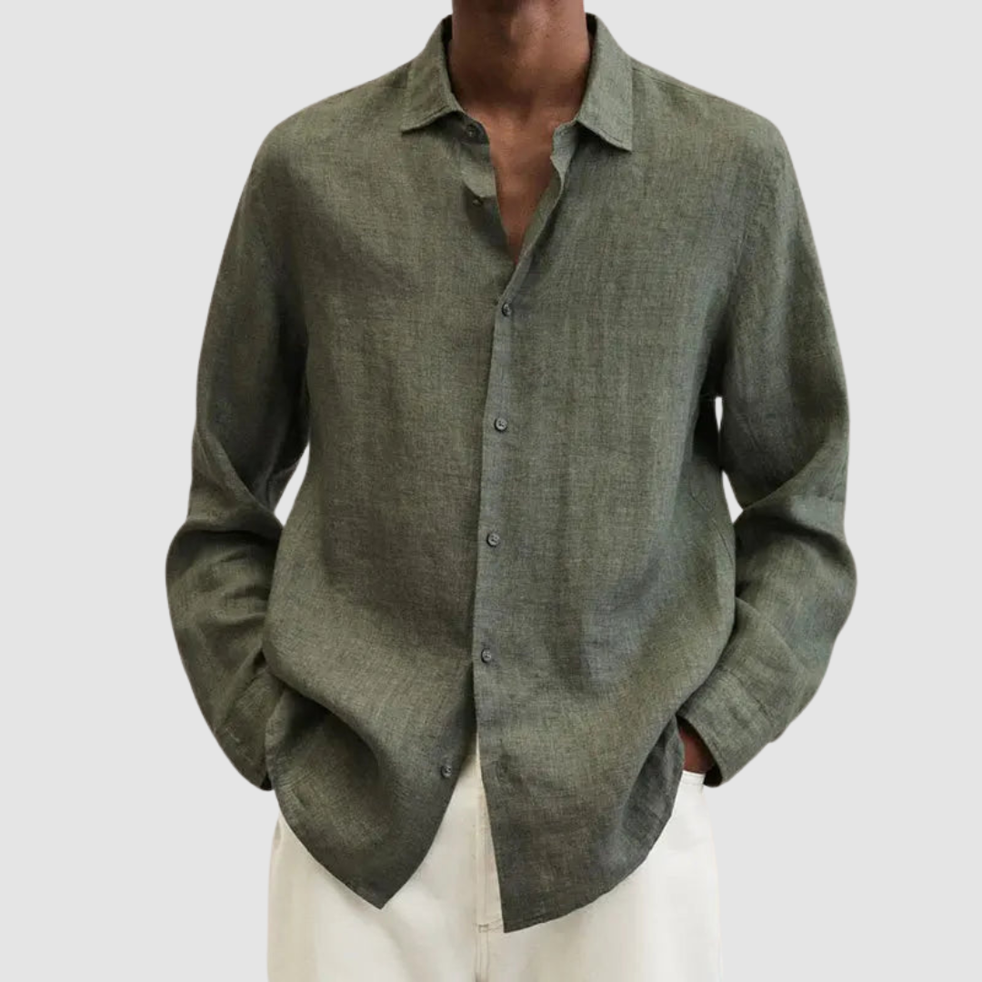 Kellan Button-Up Shirt - Yellow (Army Green)