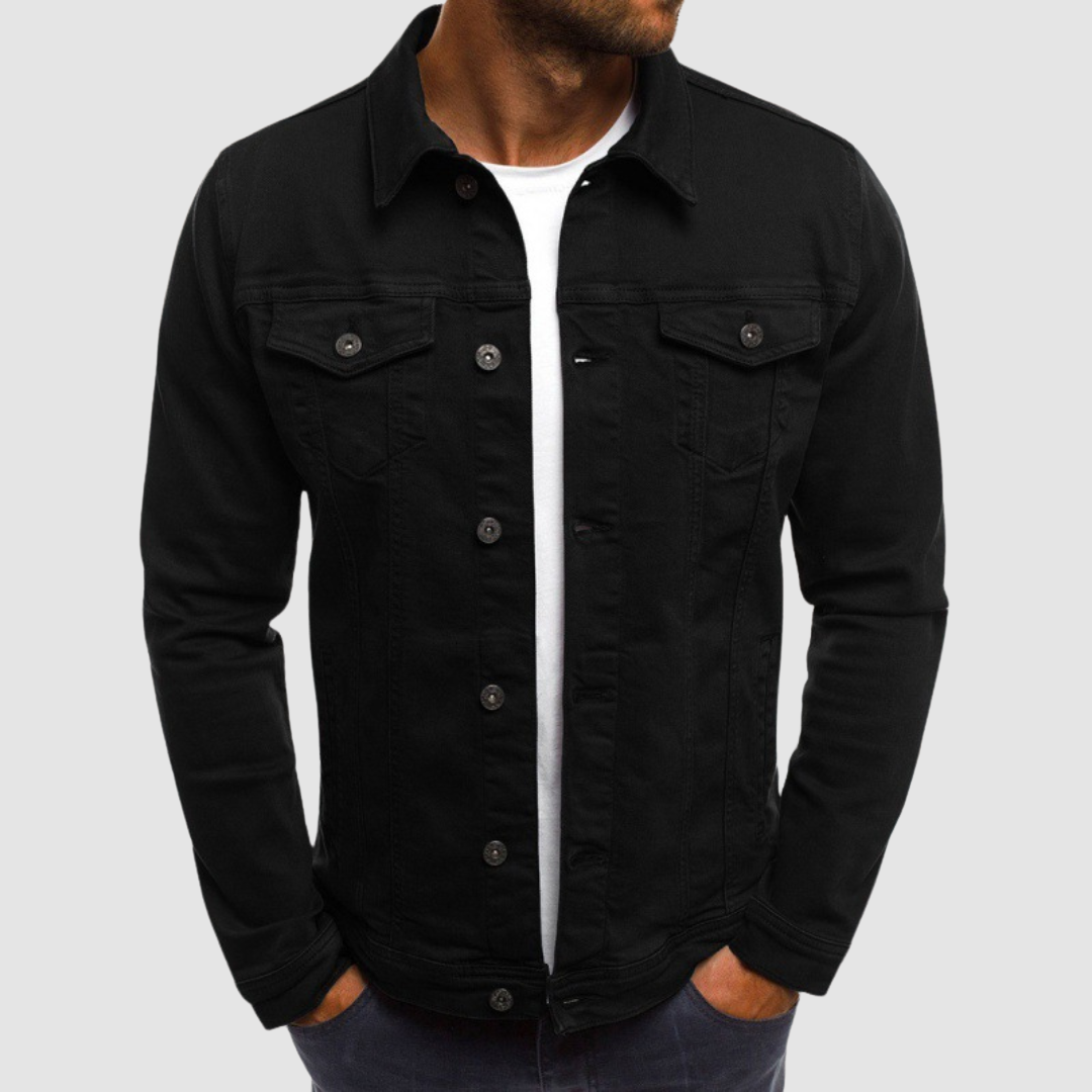 Emmett Rugged Cotton Jacket - Black