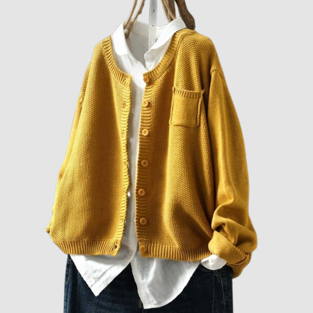 Noelle Snug Cardigan - Yellow