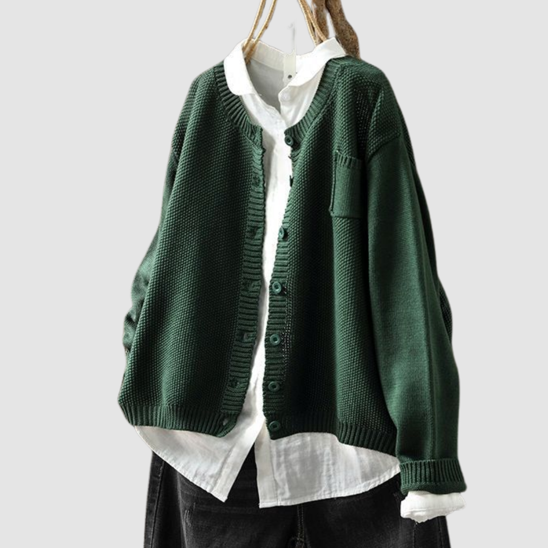 Noelle Snug Cardigan - Green