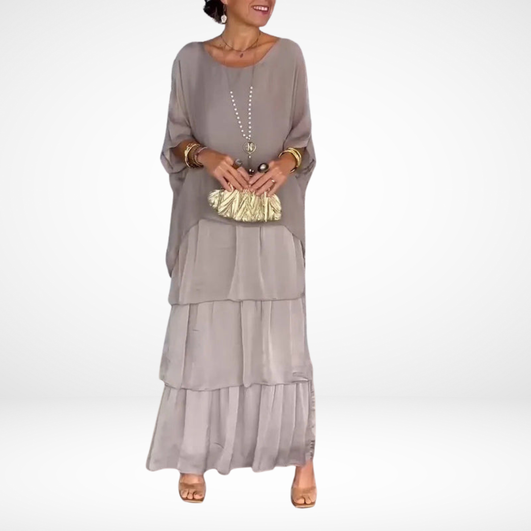 Marielle Bohemian Maxi Dress - Gray