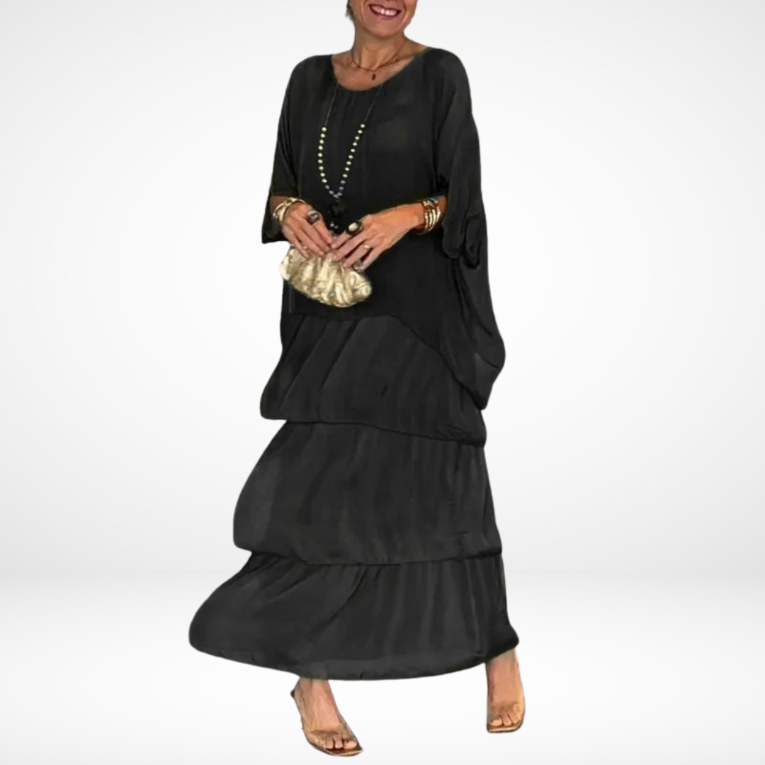 Marielle Bohemian Maxi Dress - Black
