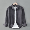 Lachlan Coastal Linen Shirt - Gray (Dark Gray)