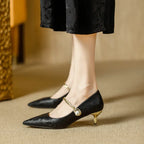 Colette Pearl Strap Kitten Heels