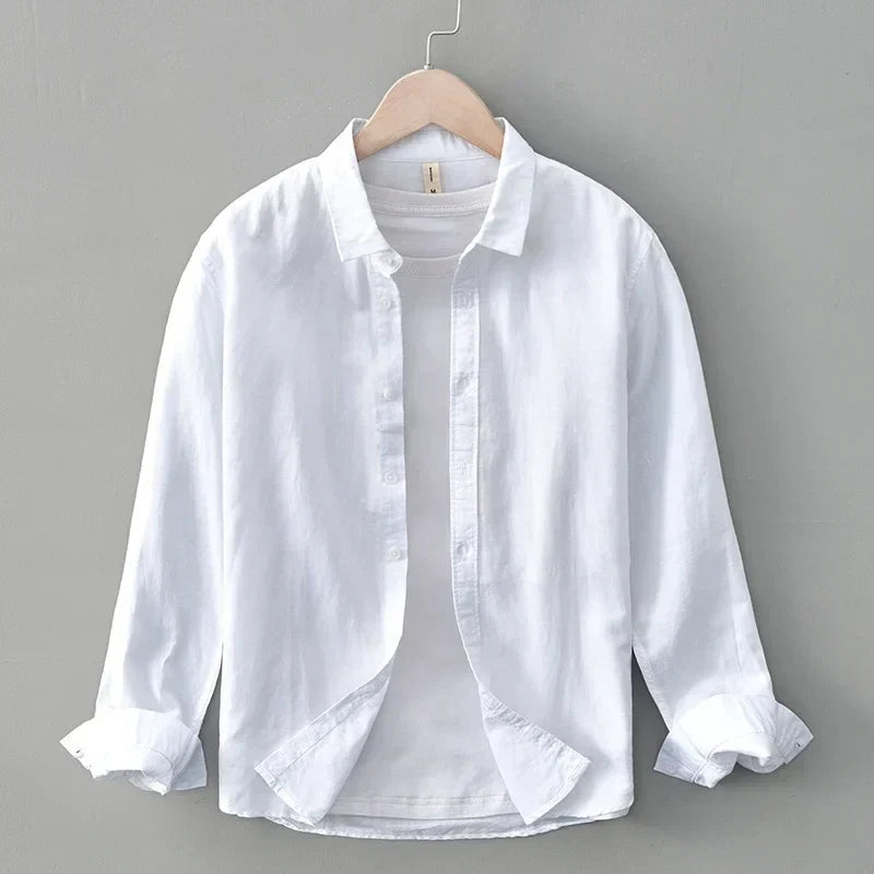 Lachlan Coastal Linen Shirt - White