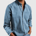 Bennett Classic Collared Shirt - Purple (Sky Blue)