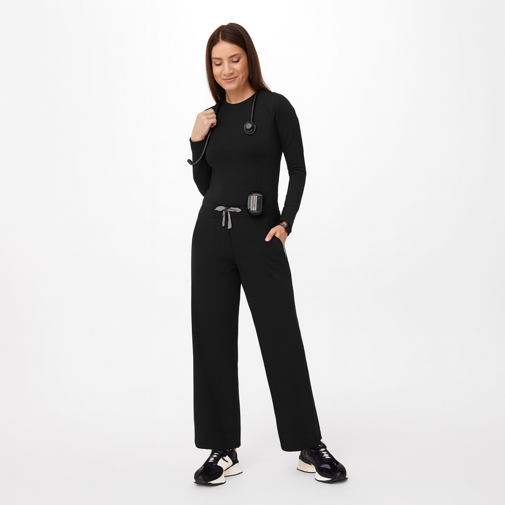 Nora High-Waisted Wide-Leg Utility Pants