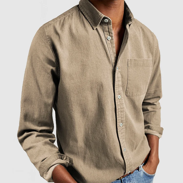 Bennett Classic Collared Shirt - Brown (Khaki)