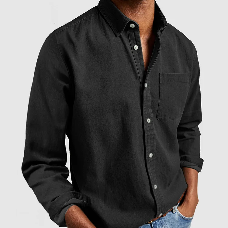 Bennett Classic Collared Shirt - Black