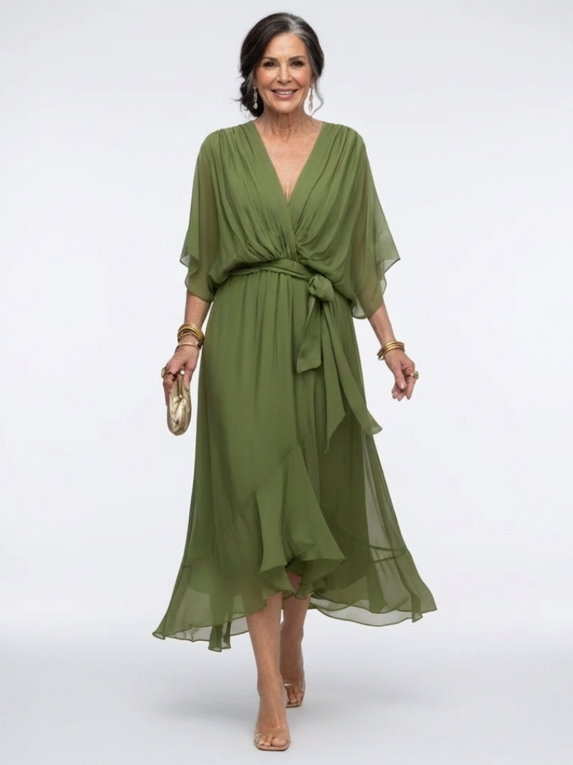 Paloma | Flowing Batwing Midi Dress