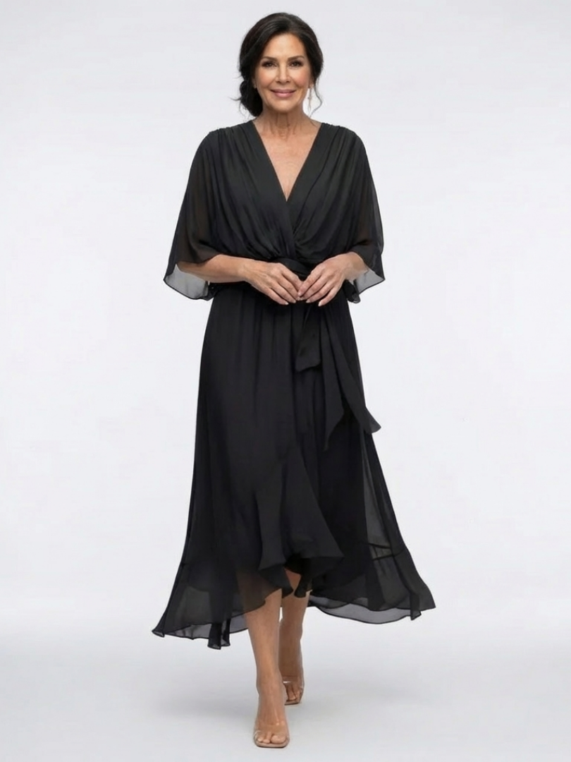 Paloma | Flowing Batwing Midi Dress