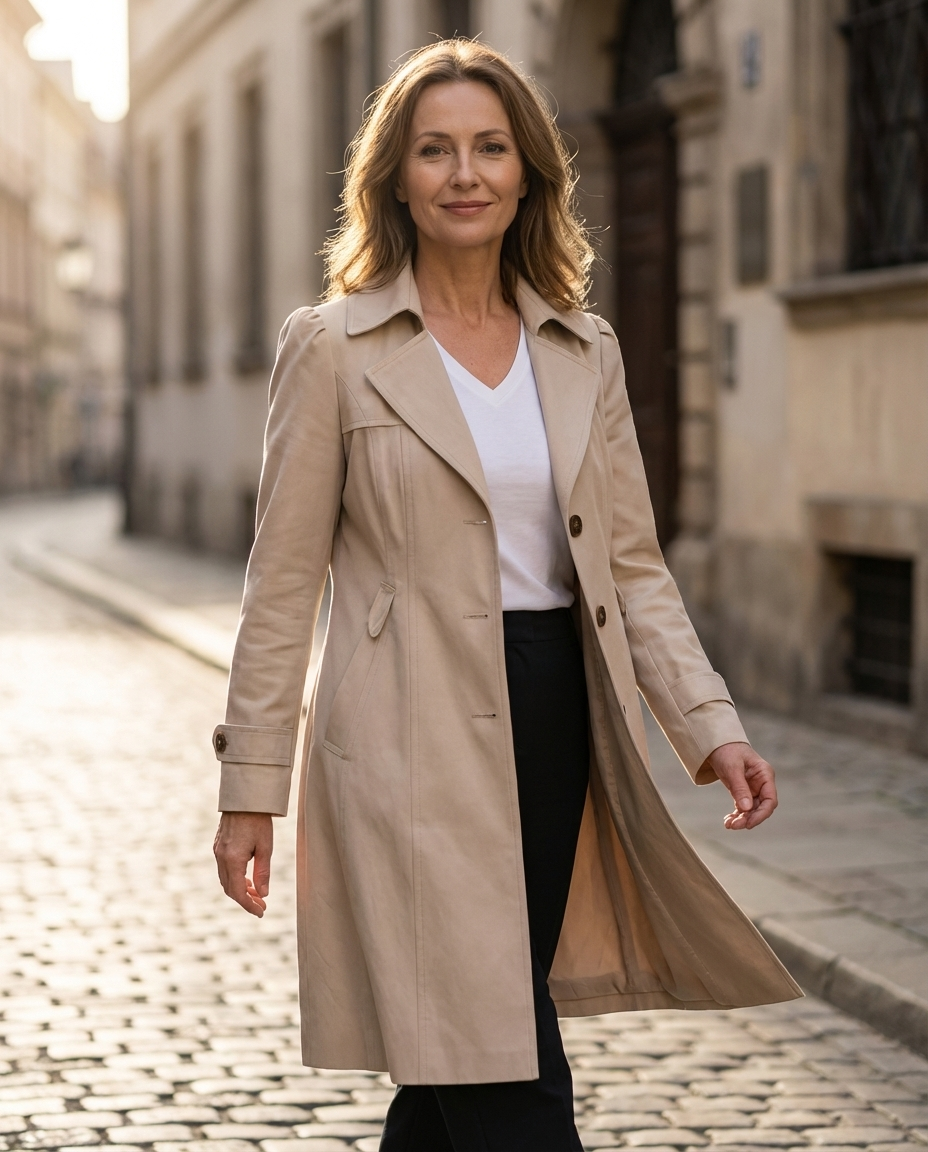 Odalie Vintage Tailored Trench Coat