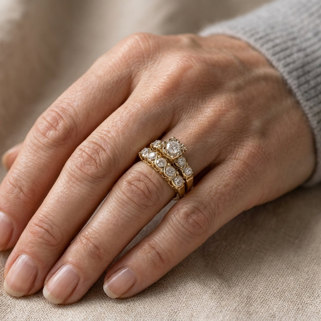 Greta Cluster Halo Ring lifestyle