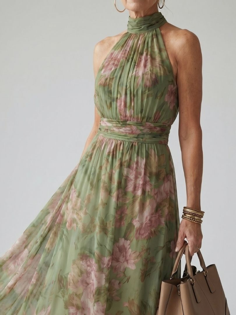 Tamsin | Gathered Floral Maxi Dress