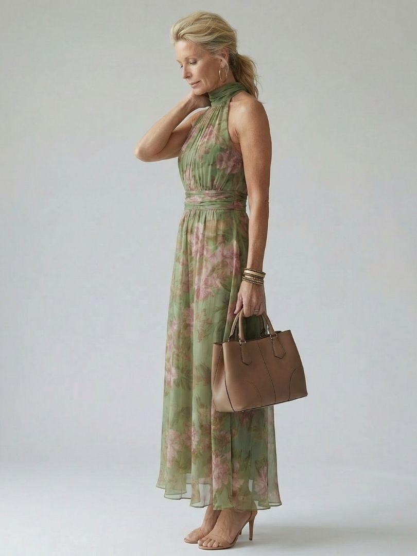 Tamsin | Gathered Floral Maxi Dress