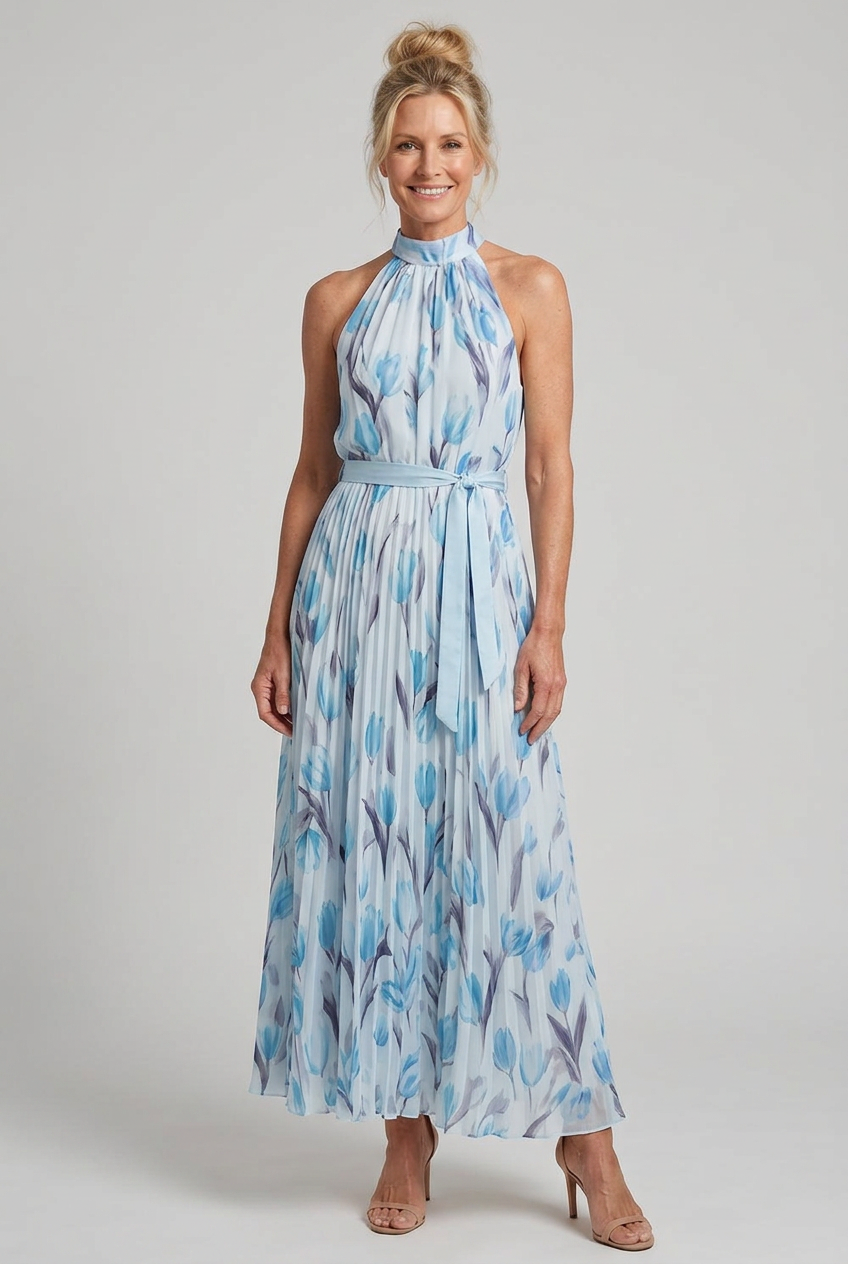 Quinn | Pleated Floral Midi Dress